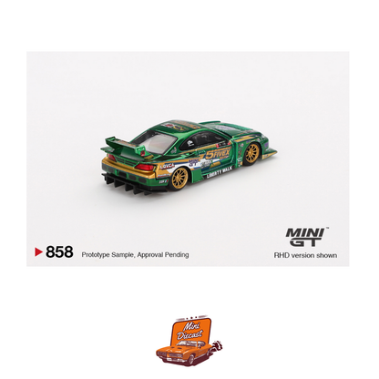 Mini GT #858 Nissan Silvia (S15) LB-Super Silhouette – LBWK 2024 Fausto Racing (Blister Pack)