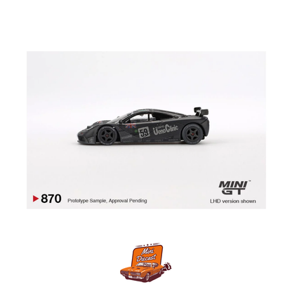 Mini GT #870 McLaren F1 GTR #59 – 1995 Le Mans 24 Hour Winner Post-Race Weathered (Blister Pack)