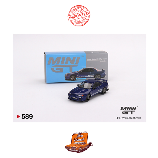 Mini GT #589 Nissan Skyline GT-R Top Secret (Metallic Blue)