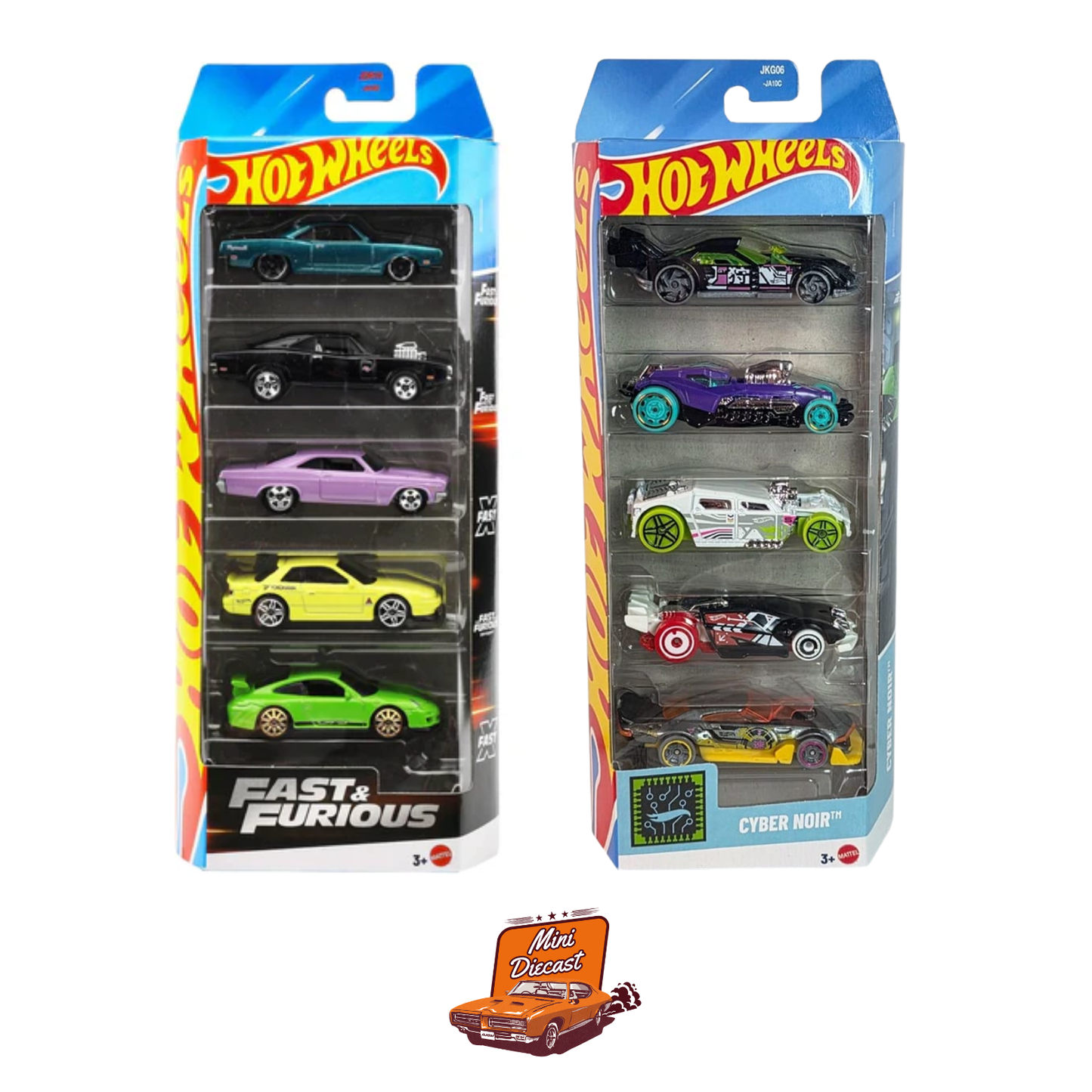Hot Wheels 5 Pack (2x) – Fast & Furious / Cyber Noir