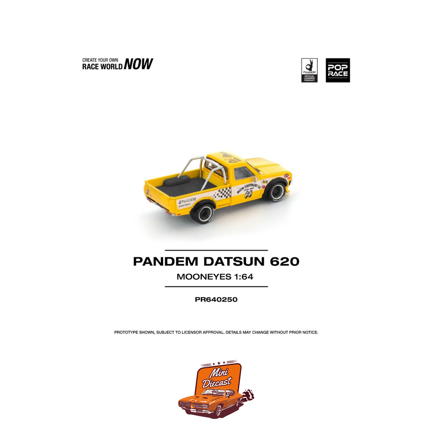 Pop Race Pandem Datsun 620 Mooneyes (PR64-250)