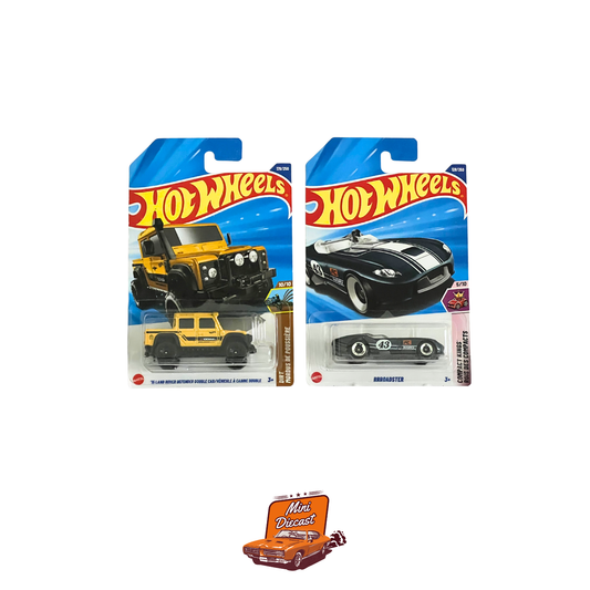Hot Wheels Mainline (Set of 2) – ’15 Land Rover Defender Double Cab / RRRoadster