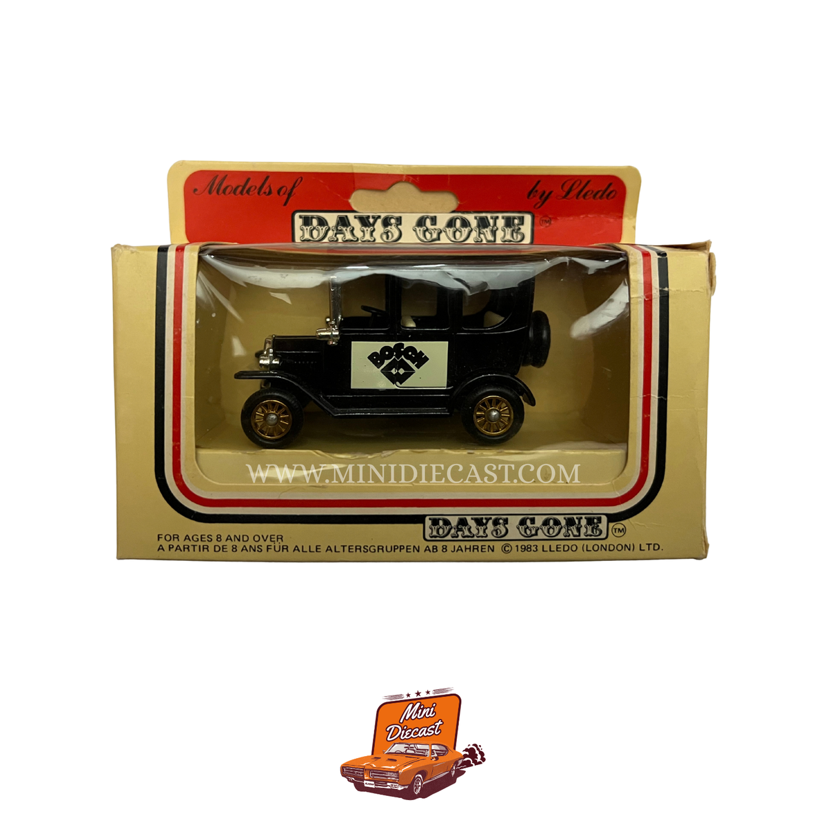 Lledo Days Gone Vintage Promotional Model 1920s Ford Model T Van Bosch Taxi Black