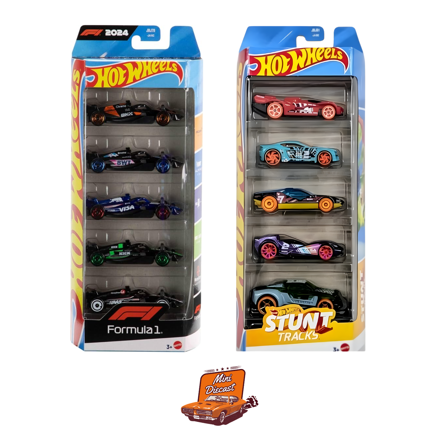 Hot Wheels 5-Pack (2x) – F1 / Stunt Tracks