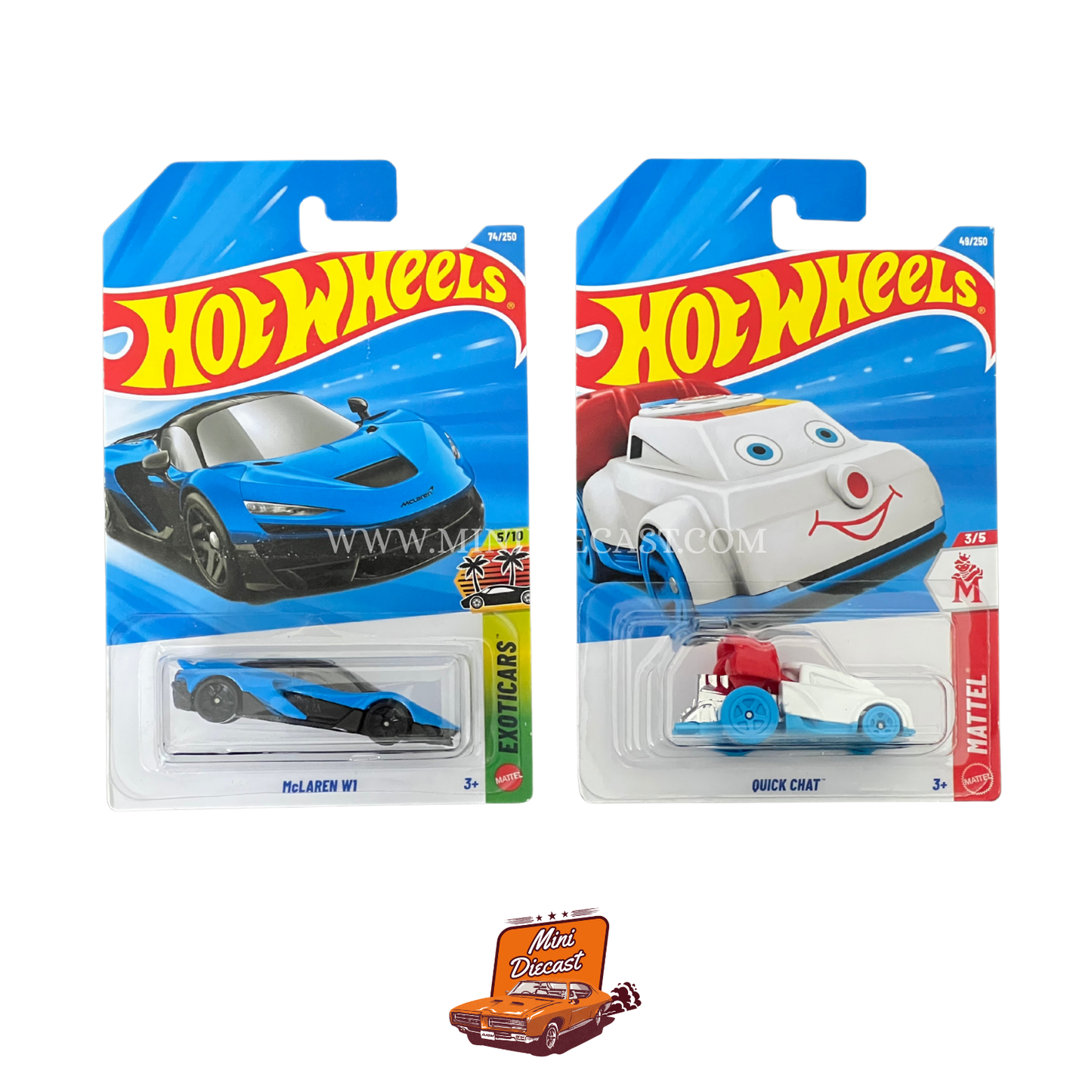 Hot Wheels Mainline (Set of 2) – McLaren W1 / Quick Chat