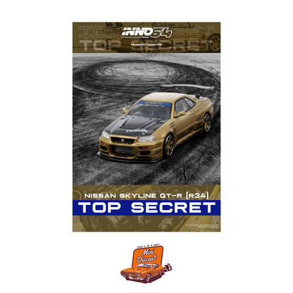 INNO64 Top Secret GT-R (R34) Gold IN64-R34TS-GOLD