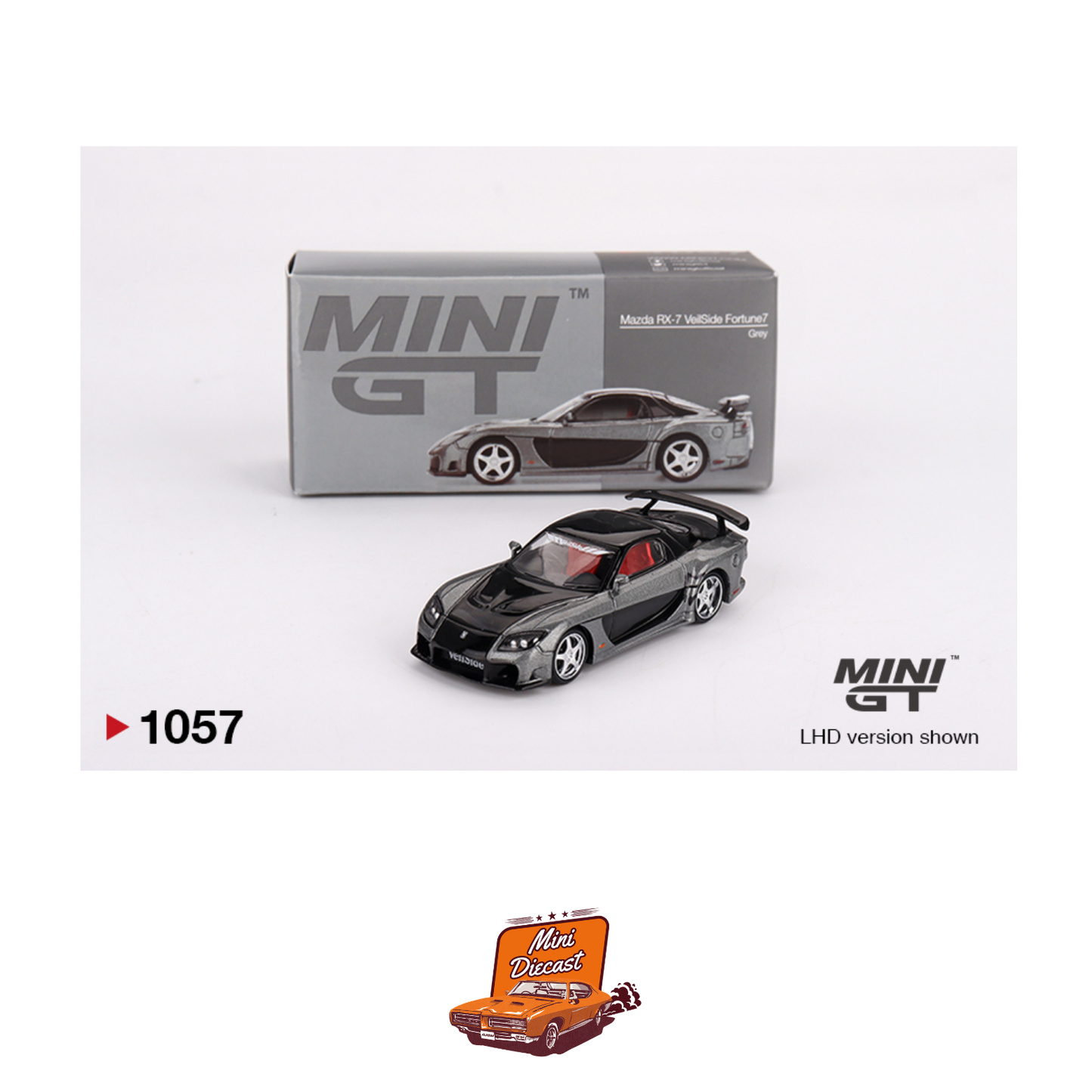 Mini GT #1057 Mazda RX-7 VeilSide Fortune Grey