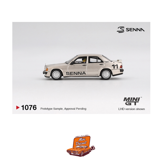 Mini GT #1076 Mercedes-Benz 190 E 2.3-16 #11 Ayrton Senna 1984 Nürburgring Race of Champions with Ayrton Senna Figure (Imported)