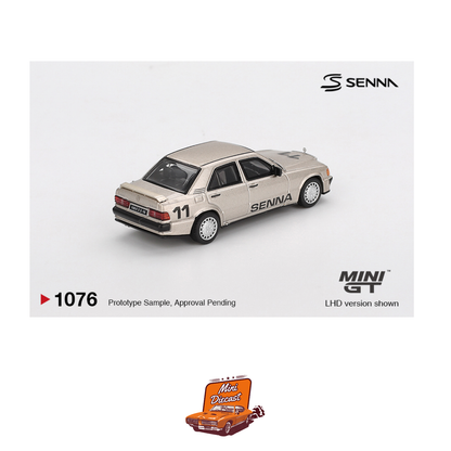 Mini GT #1076 Mercedes-Benz 190 E 2.3-16 #11 Ayrton Senna 1984 Nürburgring Race of Champions with Ayrton Senna Figure (Imported)