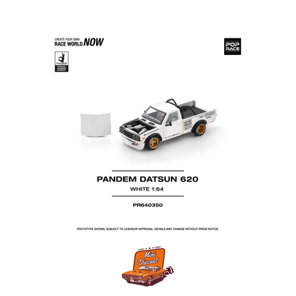 Pop Race Pandem Datsun 620 White PR64-350