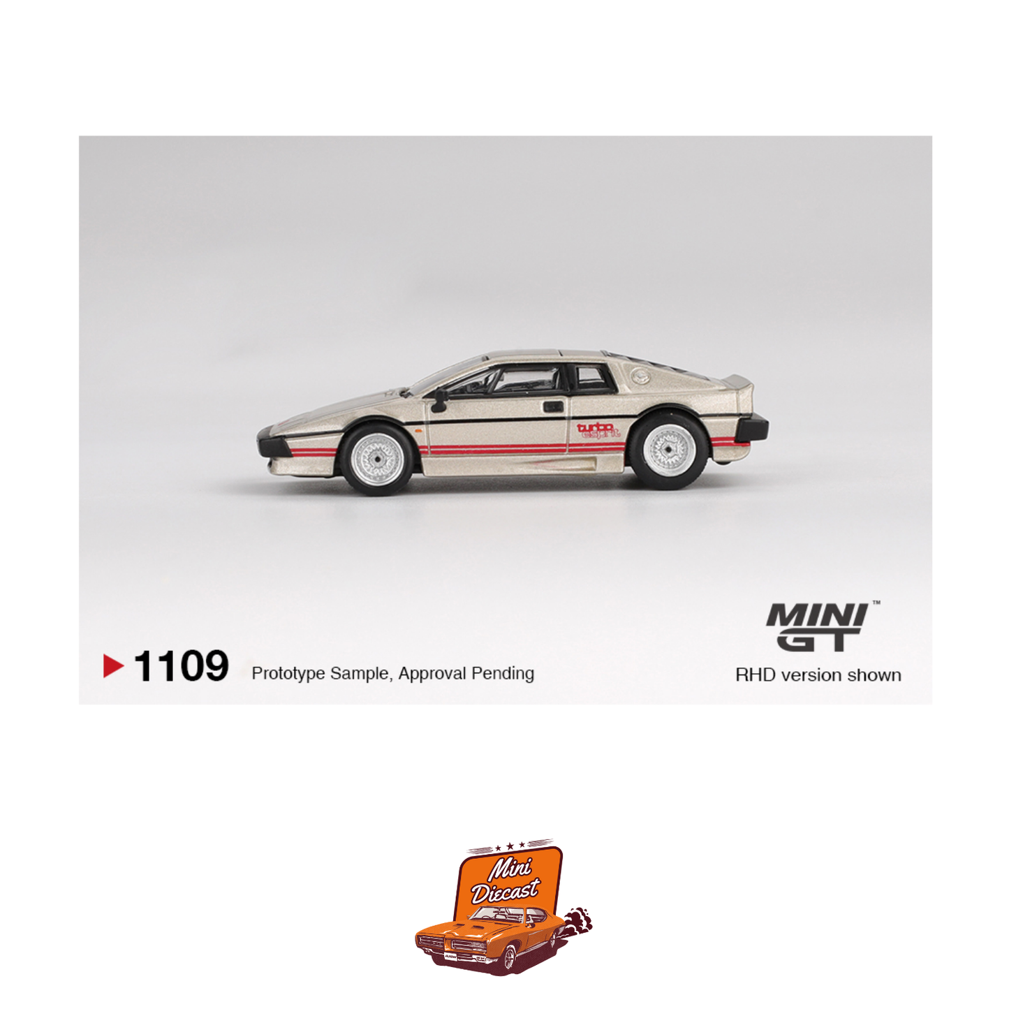 Mini GT #1109 Lotus Esprit Turbo Metallic Silver