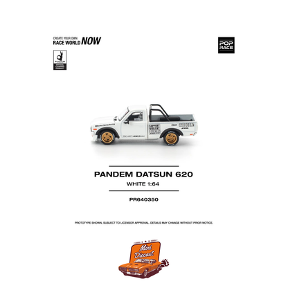 Pop Race Pandem Datsun 620 White PR64-350
