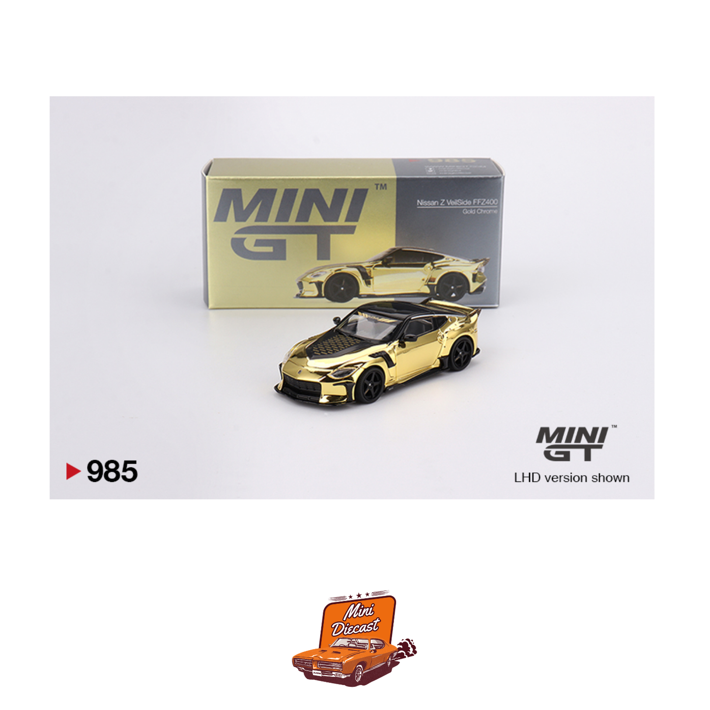 Mini GT #985 Nissan Z VeilSide FFZ400 Gold Chrome (Imported)
