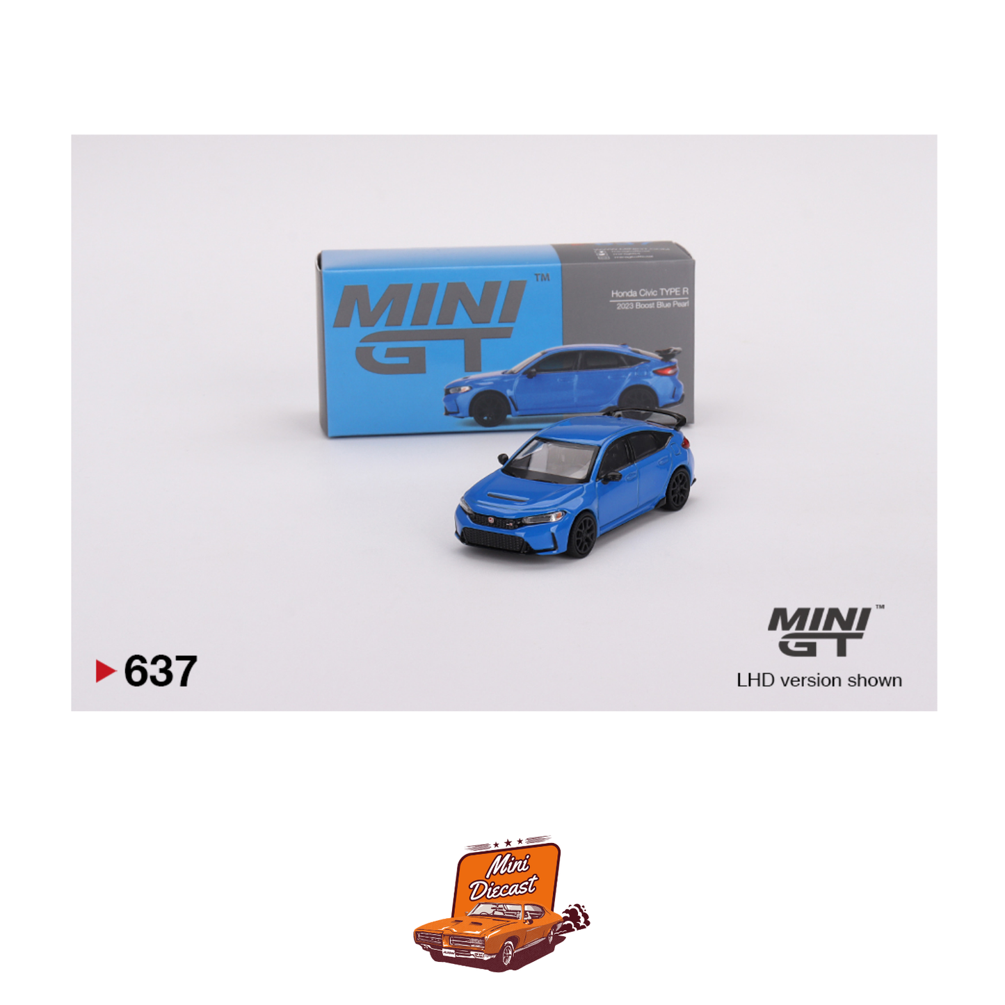 Mini GT #637 Honda Civic Type R Boost Blue Pearl 2023