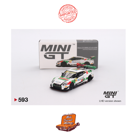Mini GT #593 Nissan GT-R NISMO GT3 #23 KCMG 2018 FIA GT World Cup Macau