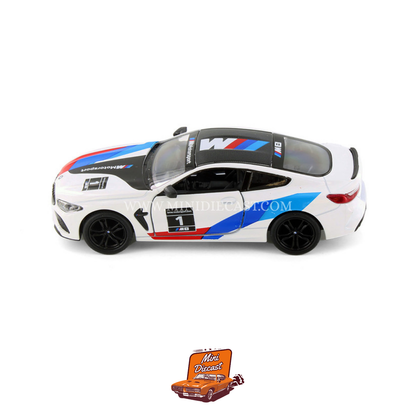 Kinsmart BMW M8 Competition Coupe (Livery Edition) – 1:38 Scale White