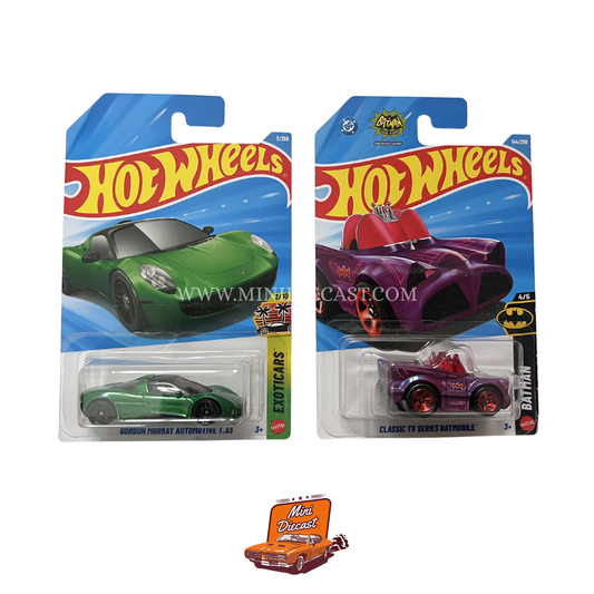 Hot Wheels Mainline (Set of 2) – Gordon Murray Automotive T.33 / Classic TV Series Batmobile