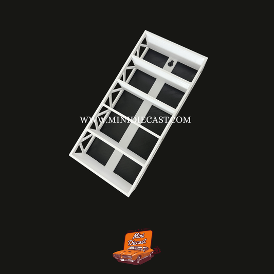 Diecast Cars 5 Rack Stand (White) (1:64 Scale Cars)