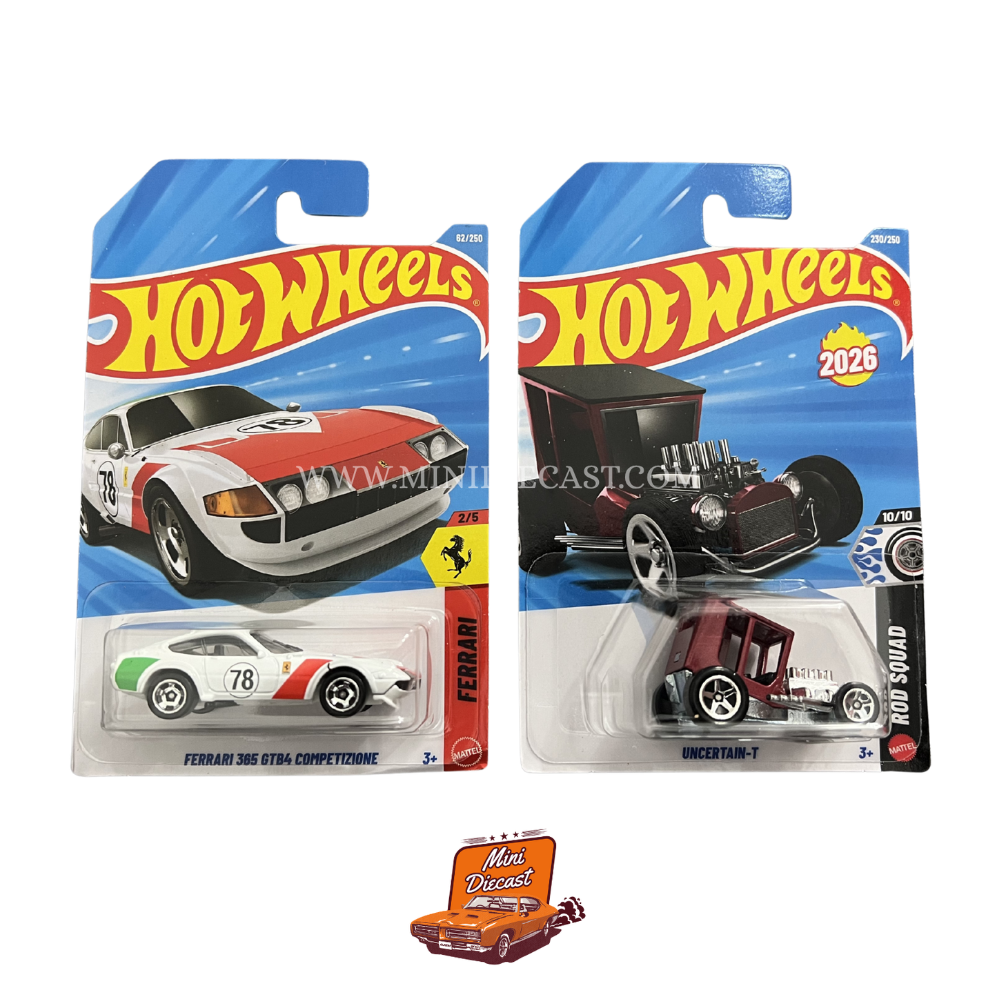 Hot Wheels Mainline (Set of 2) – Ferrari 365 GTB4 Competizione / Uncertain-T