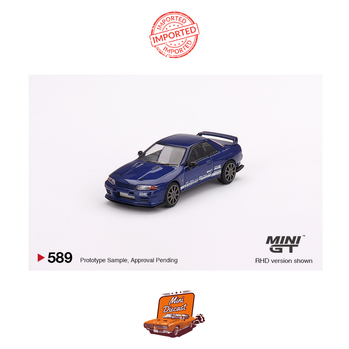 Mini GT #589 Nissan Skyline GT-R Top Secret (Metallic Blue)