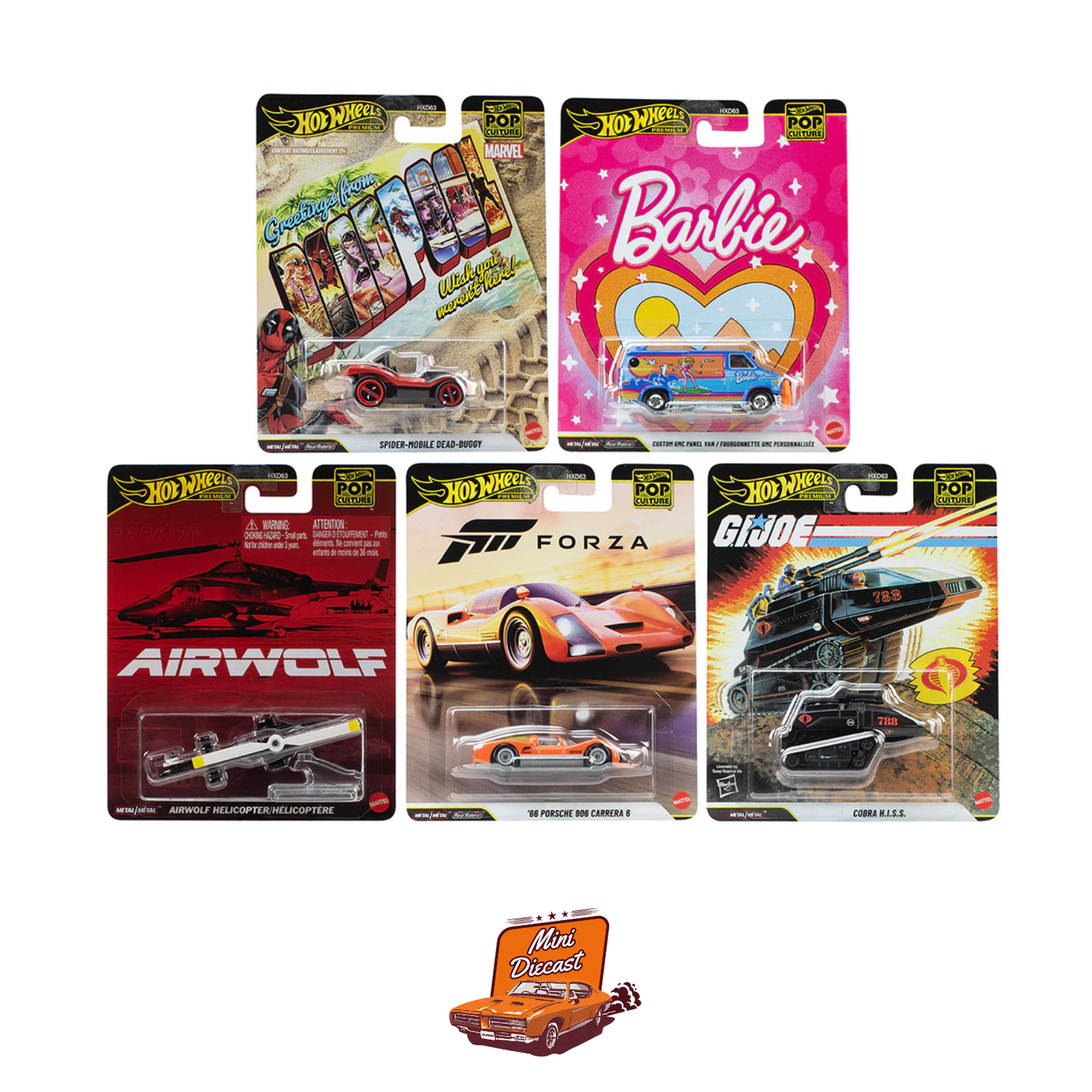 Hot Wheels Premium Pop Culture 2026 Mix 3 – Set of 5
