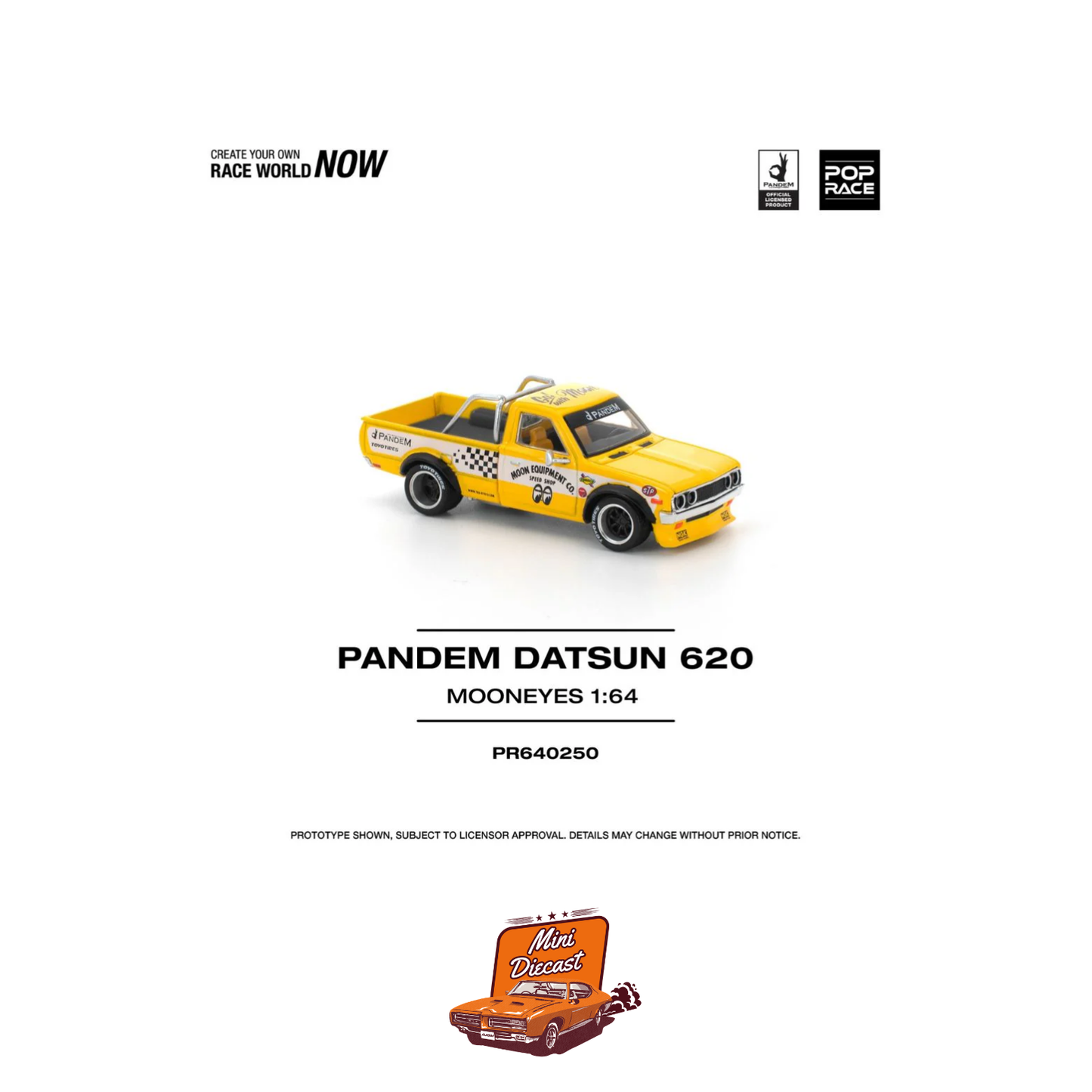 Pop Race Pandem Datsun 620 Mooneyes (PR64-250)