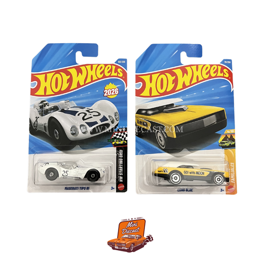 Hot Wheels Mainline (Set of 2) – Maserati Tipo 61 / Long Bloc