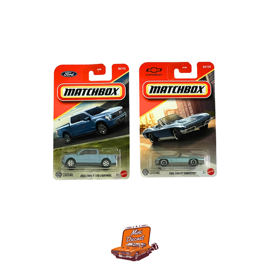 Matchbox (Set of 2) – 2022 Ford F-150 Lightning / 1963 Chevy Corvette