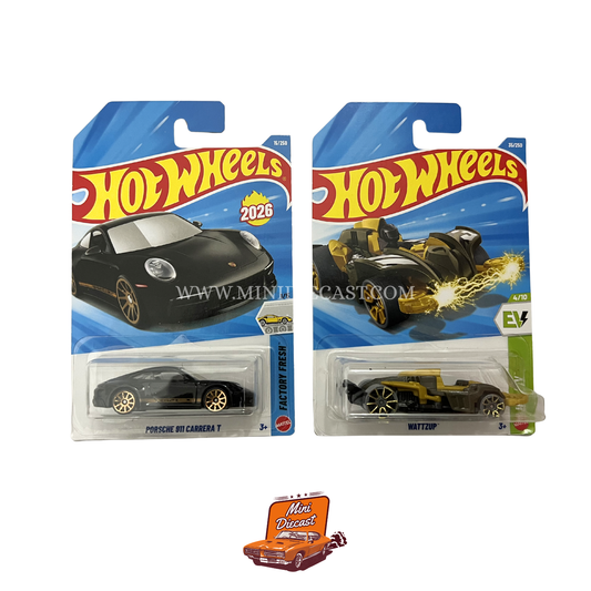 Hot Wheels Mainline (Set of 2) – Porsche 911 Carrera T / Wattzup