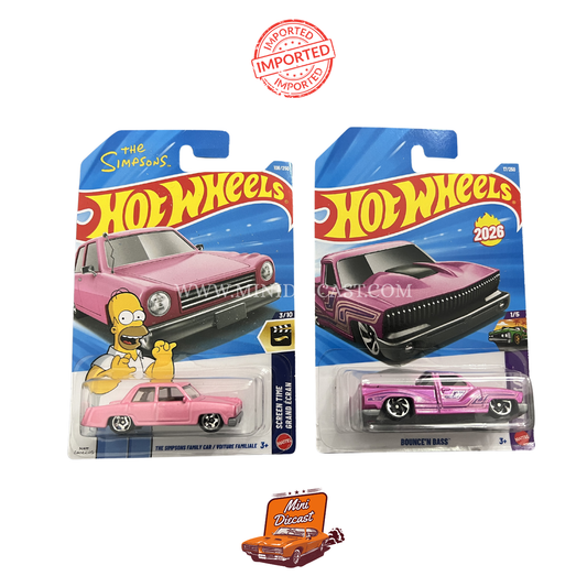 Hot Wheels Mainline (Set of 2) – The Simpsons Family Car / Bounce'n Bass™ (Imported)