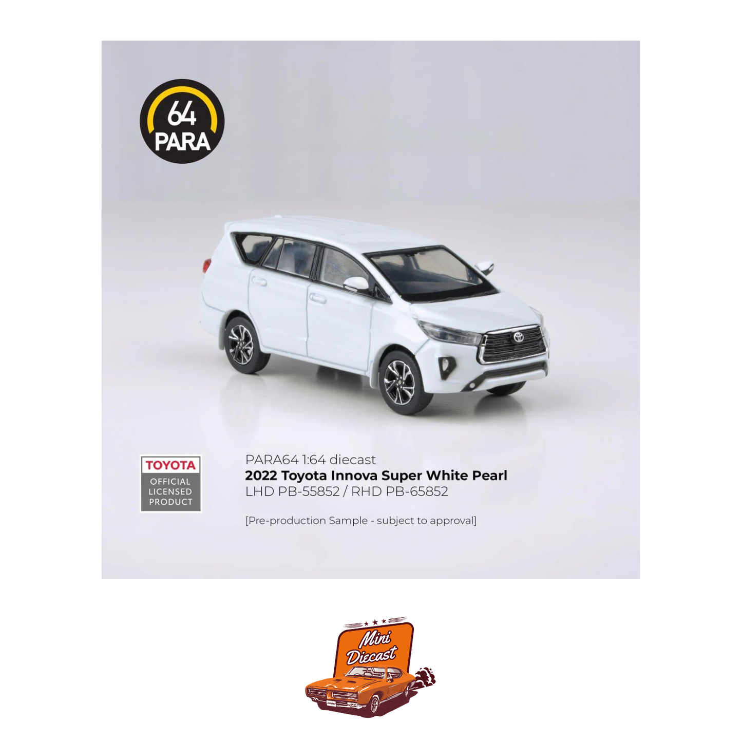PARA64 2022 Toyota Innova – Super White Pearl (1:64 Scale)