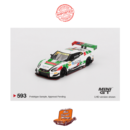 Mini GT #593 Nissan GT-R NISMO GT3 #23 KCMG 2018 FIA GT World Cup Macau