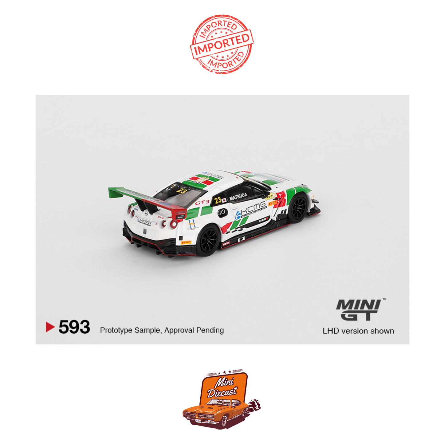 Mini GT #593 Nissan GT-R NISMO GT3 #23 KCMG 2018 FIA GT World Cup Macau