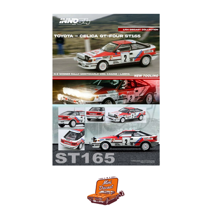 INNO64 Toyota Celica GT-FOUR (ST165) Rally Monte Carlo 1991 Winner C. Sainz / L. Moya IN64-ST165R-91MCW