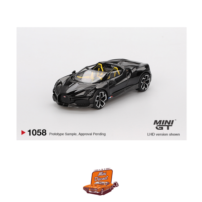 Mini GT #1058 Bugatti W16 Mistral Black