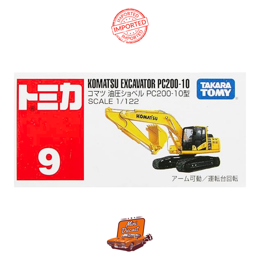 Takara Tomy Tomica No.9 Komatsu Excavator PC200-10