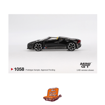 Mini GT #1058 Bugatti W16 Mistral Black