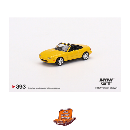Mini GT #393 Eunos Roadster Sunburst Yellow