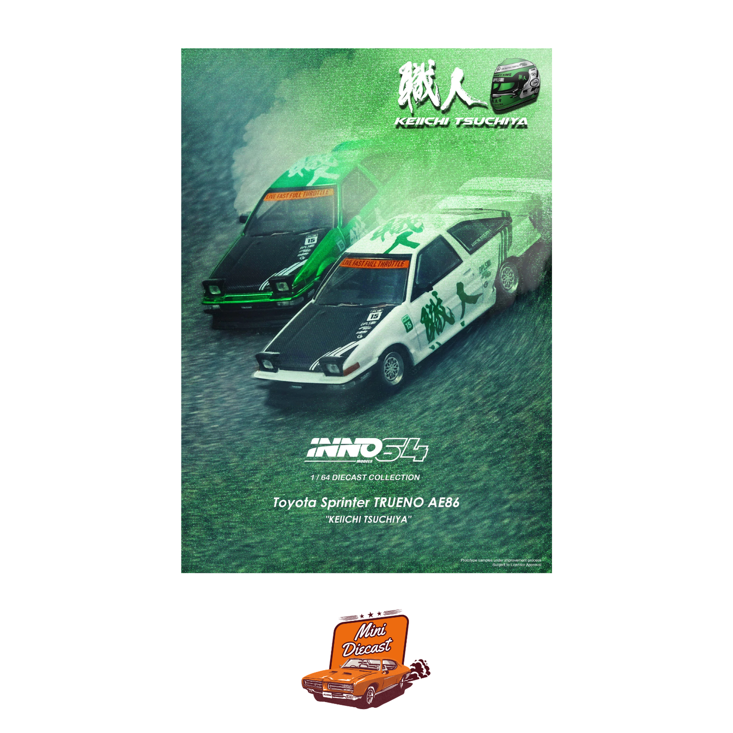 INNO64 Toyota Sprinter Trueno (AE86) "Keiichi Tsuchiya" IN64-AE86-KT