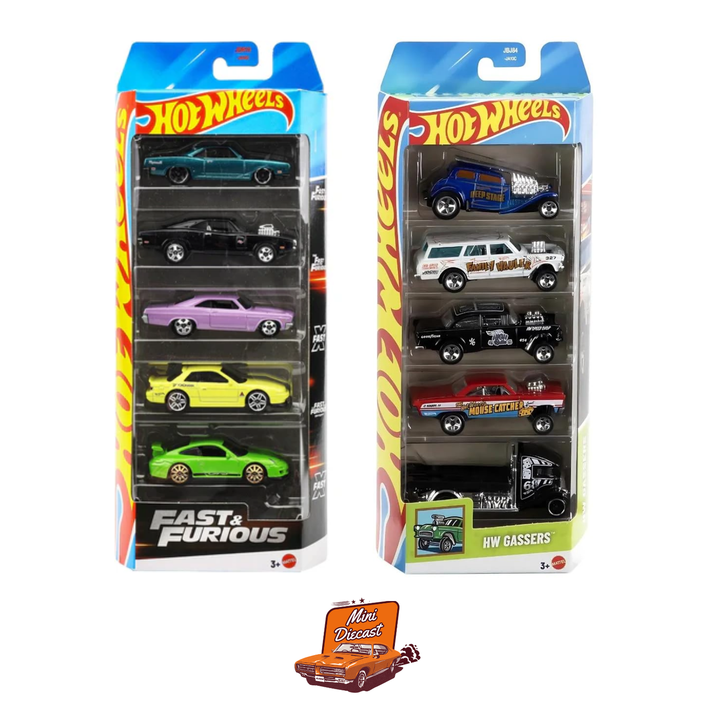 Hot Wheels 5 Pack (2x) – Fast & Furious / HW Gassers