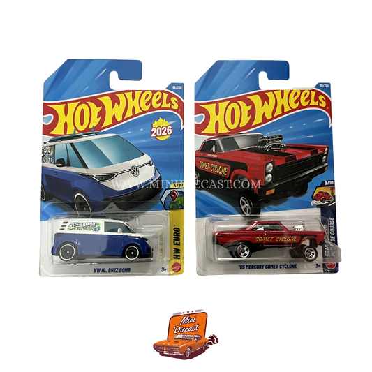 Hot Wheels Mainline (Set of 2) – VW ID. Buzz Bomb / ’65 Mercury Comet Cyclone