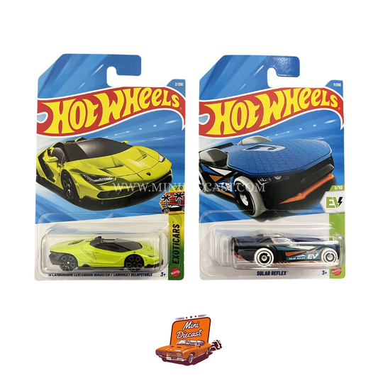 Hot Wheels Mainline (Set of 2) – ’16 Lamborghini Centenario Roadster / Solar Reflex