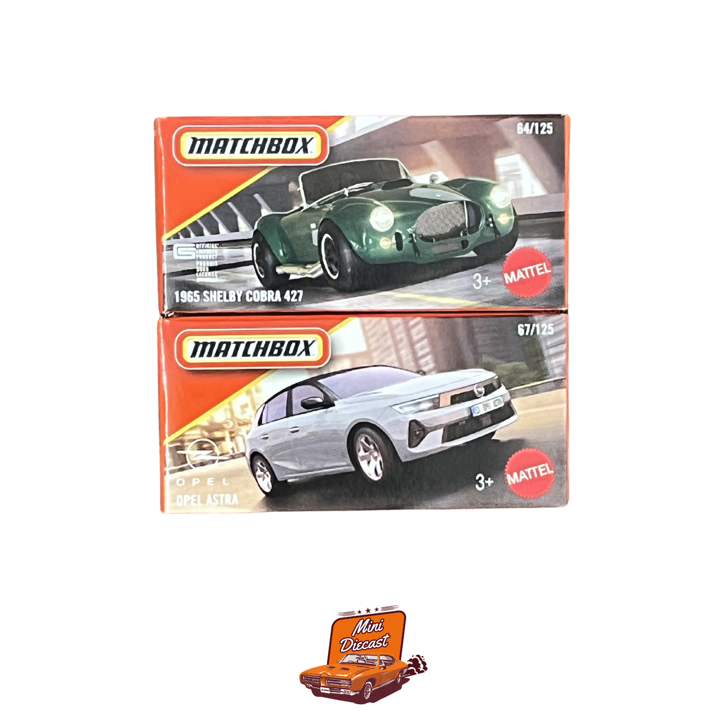 Matchbox (Set of 2) – 1965 Shelby Cobra 427 / Opel Astra
