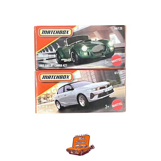 Matchbox (Set of 2) – 1965 Shelby Cobra 427 / Opel Astra