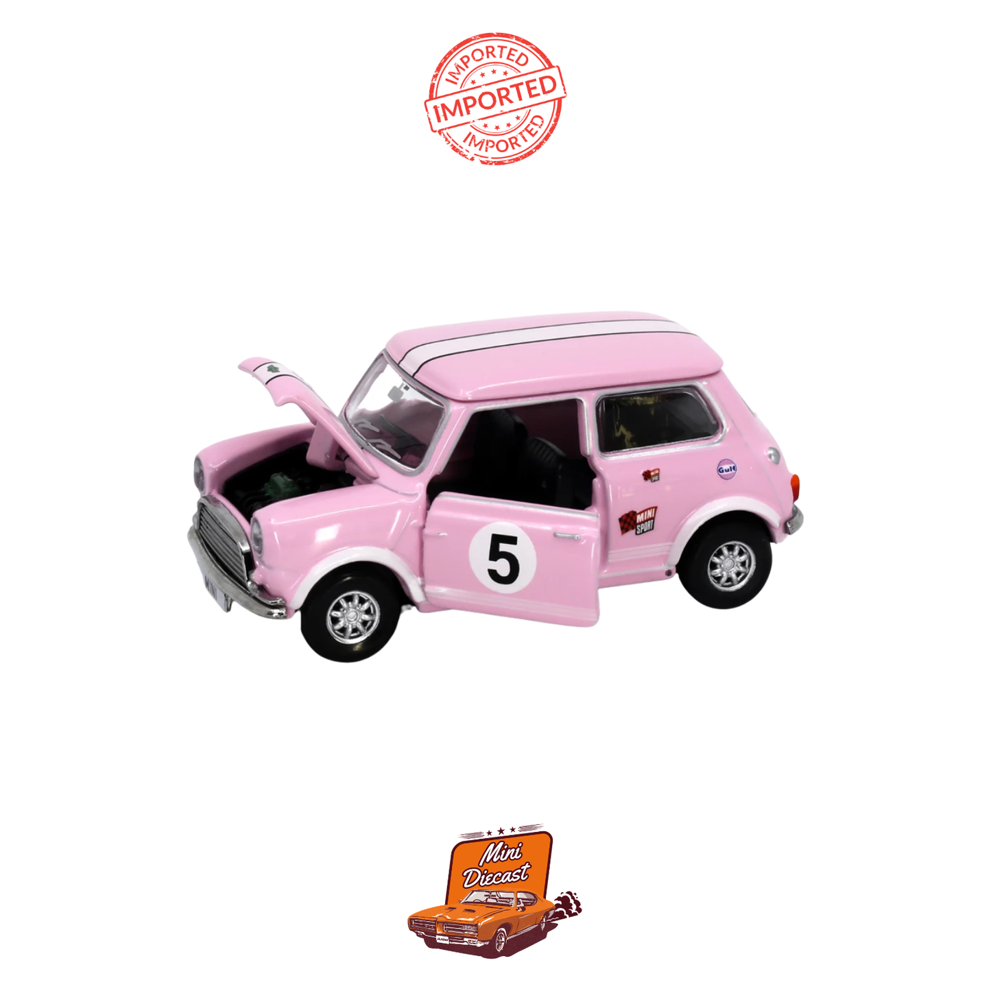 Tiny City No.11 Mini Cooper Mk 1 Pink (5) 1:50 Scale