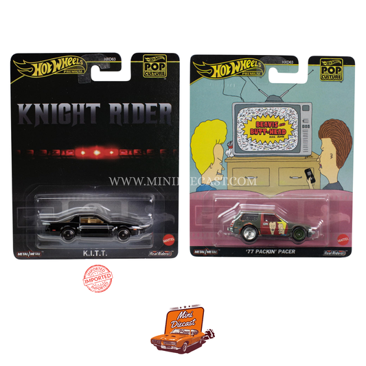 Hot Wheels Premium Pop Culture (Set of 2) – K.I.T.T. Knight Rider (Imported) / ’77 Packin’ Pacer