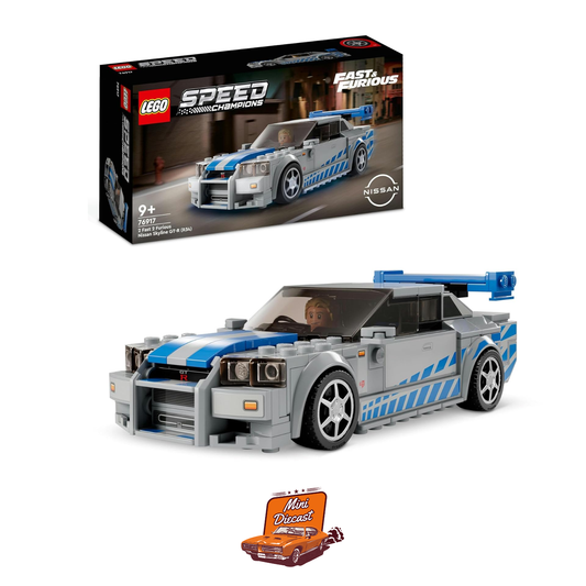 LEGO 76917 Speed Champions 2 Fast 2 Furious Nissan Skyline GT-R (R34) (319 Pieces)