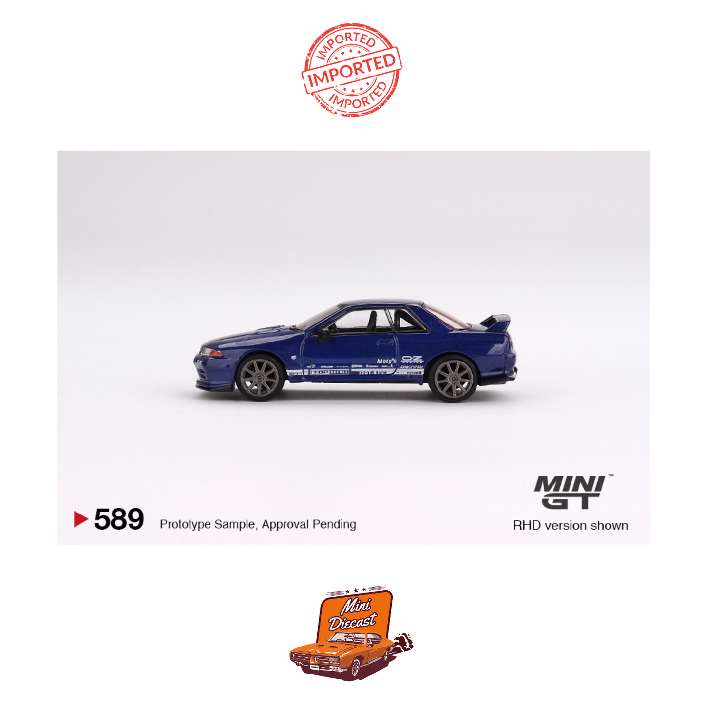 Mini GT #589 Nissan Skyline GT-R Top Secret (Metallic Blue)