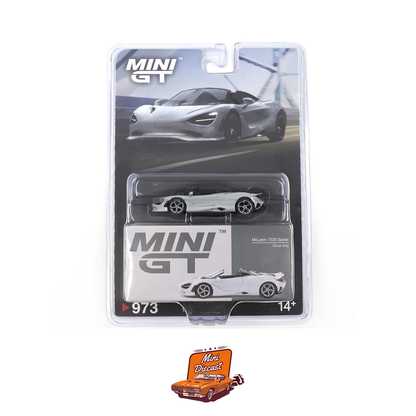 Mini GT #973 McLaren 750S Spider – Cirrus Grey (Blister Pack)