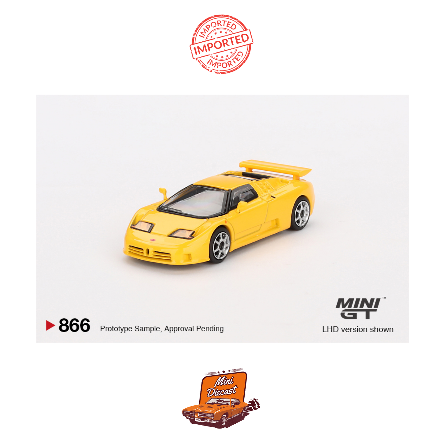 Mini GT #866 Bugatti EB110 Super Sport (Giallo Bugatti)
